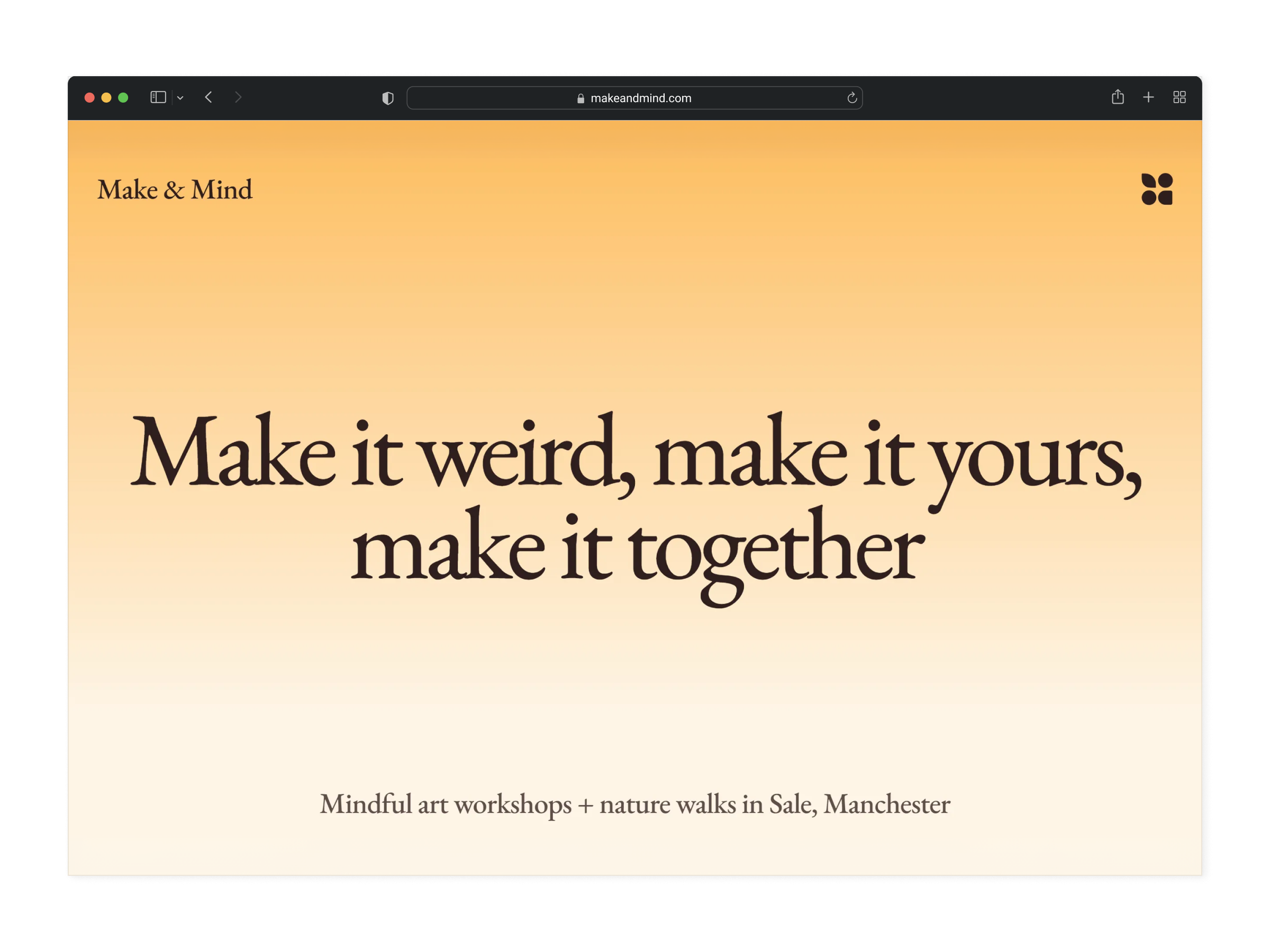 Make & Mind workshops page