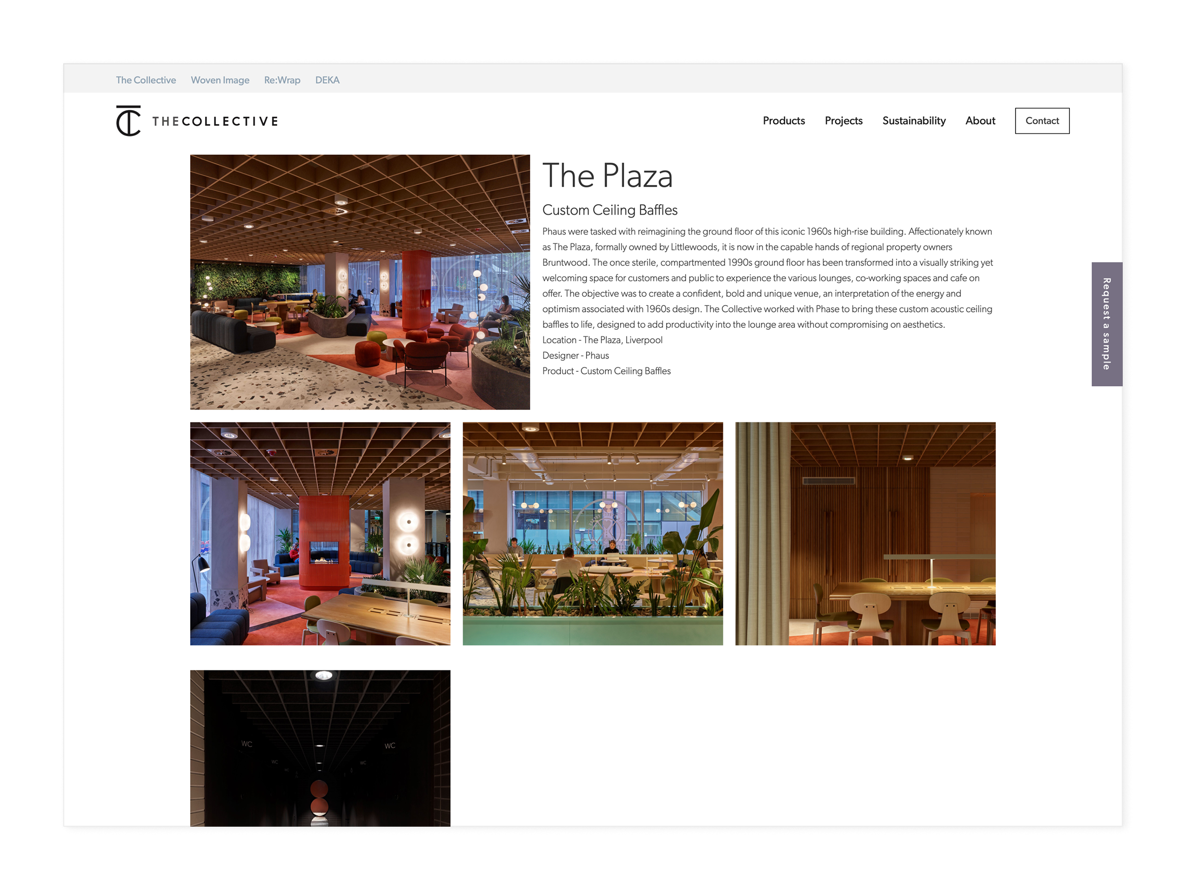 Two screenshots of the old website