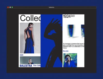 collage of screenshots from the Balestra website
