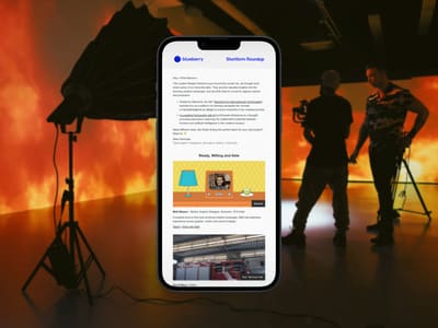 Mockup of an email newsletter on a phone