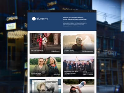 Minimalist advert for a trade magazine featuring shows edited by Blueberry talent