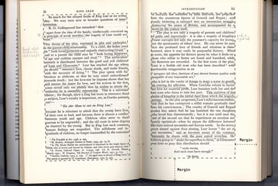 A book with its margins highlighted