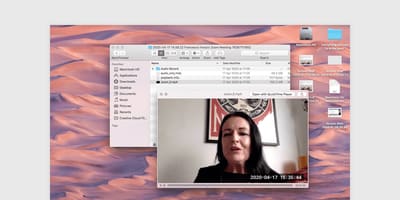 Screenshot of recorded conversation with Ghislaine Boddington