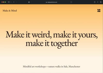 Make & Mind workshops page