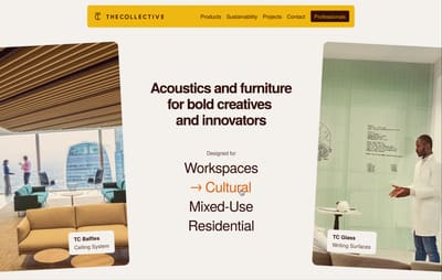concept for a new homepage for and acoustic distributor